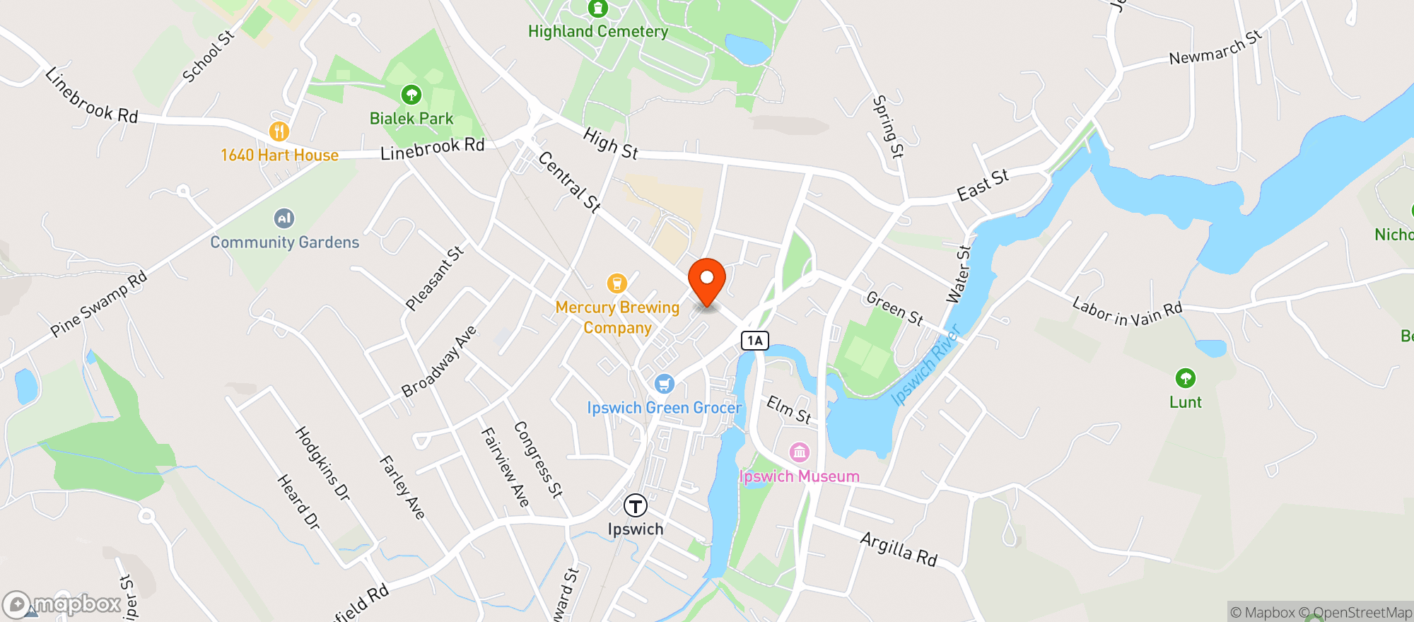 Map showing Marcorelles Liquors Fine Wine