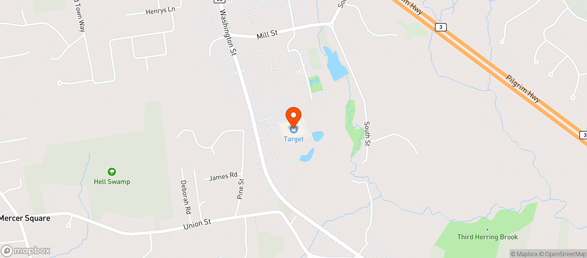 Map showing Target