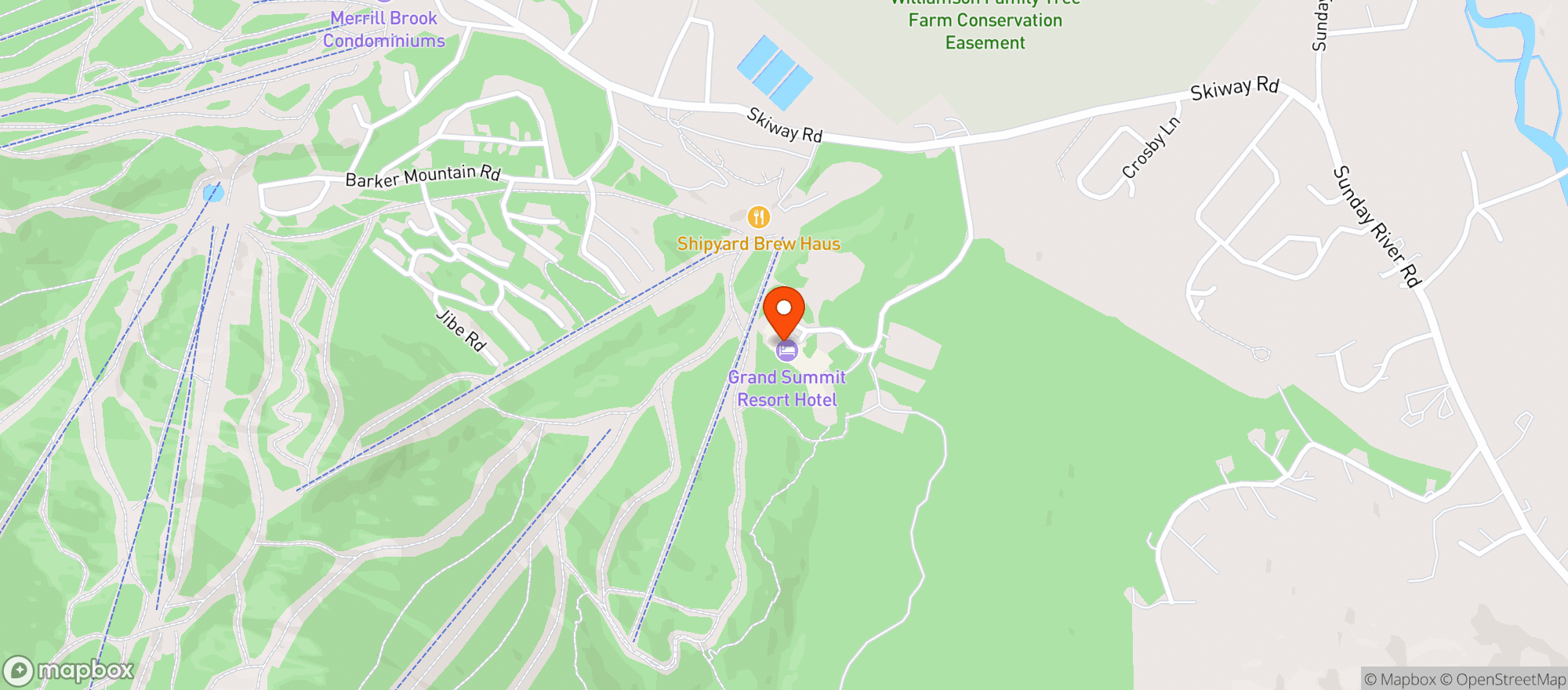 Map showing Grand Summit Hotel #0