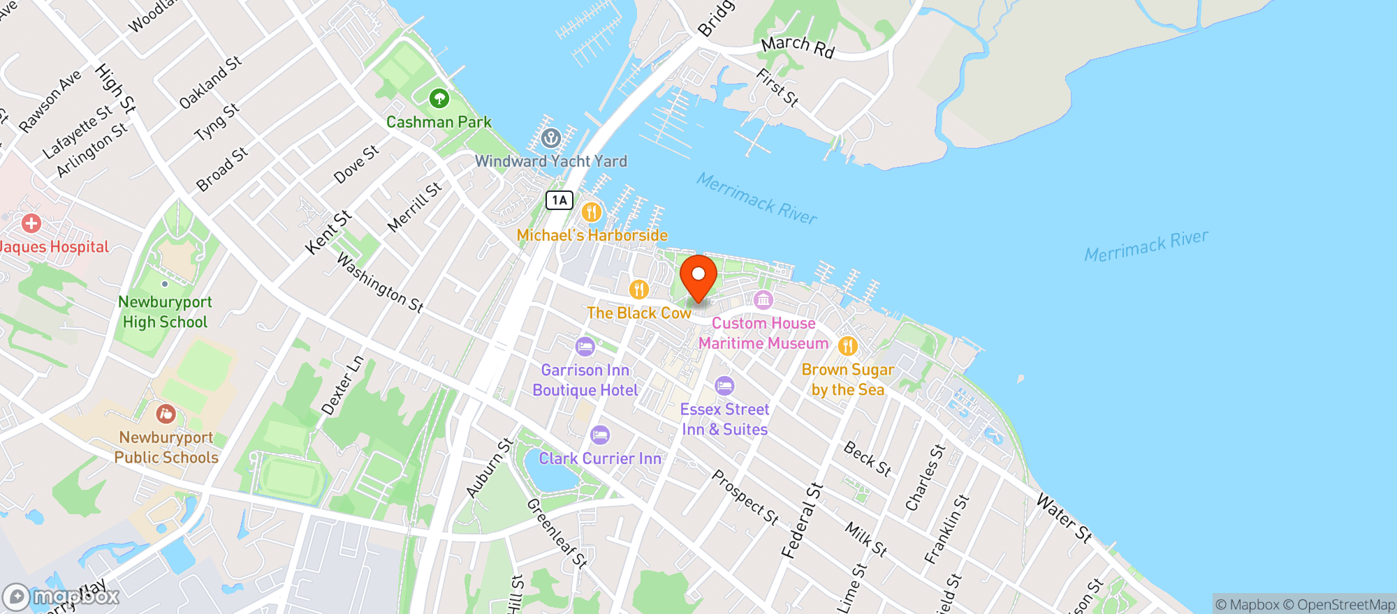 Map showing Sea Level Oyster Bar