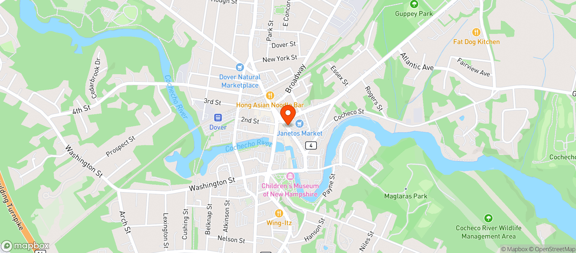 Map showing Chapel & Main