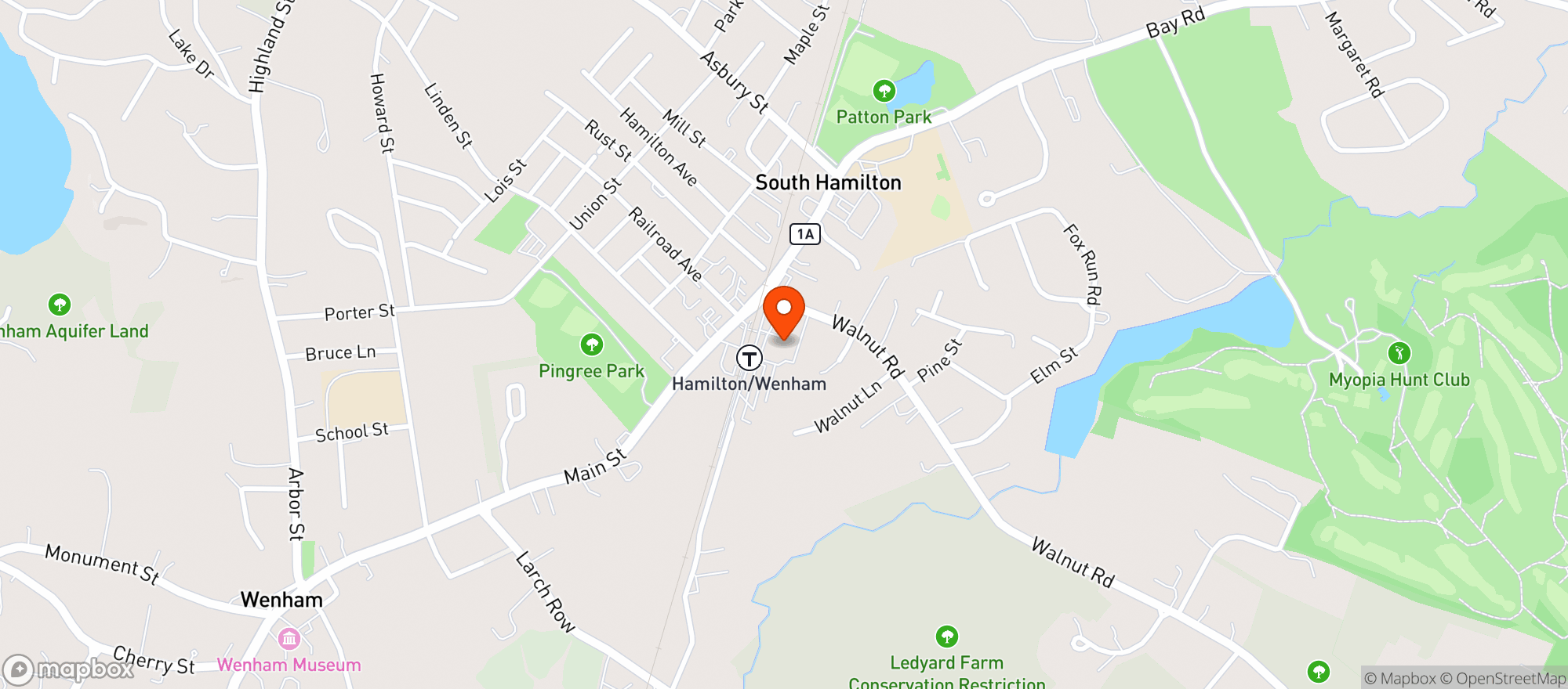 Map showing Crosby's Markets - Hamilton