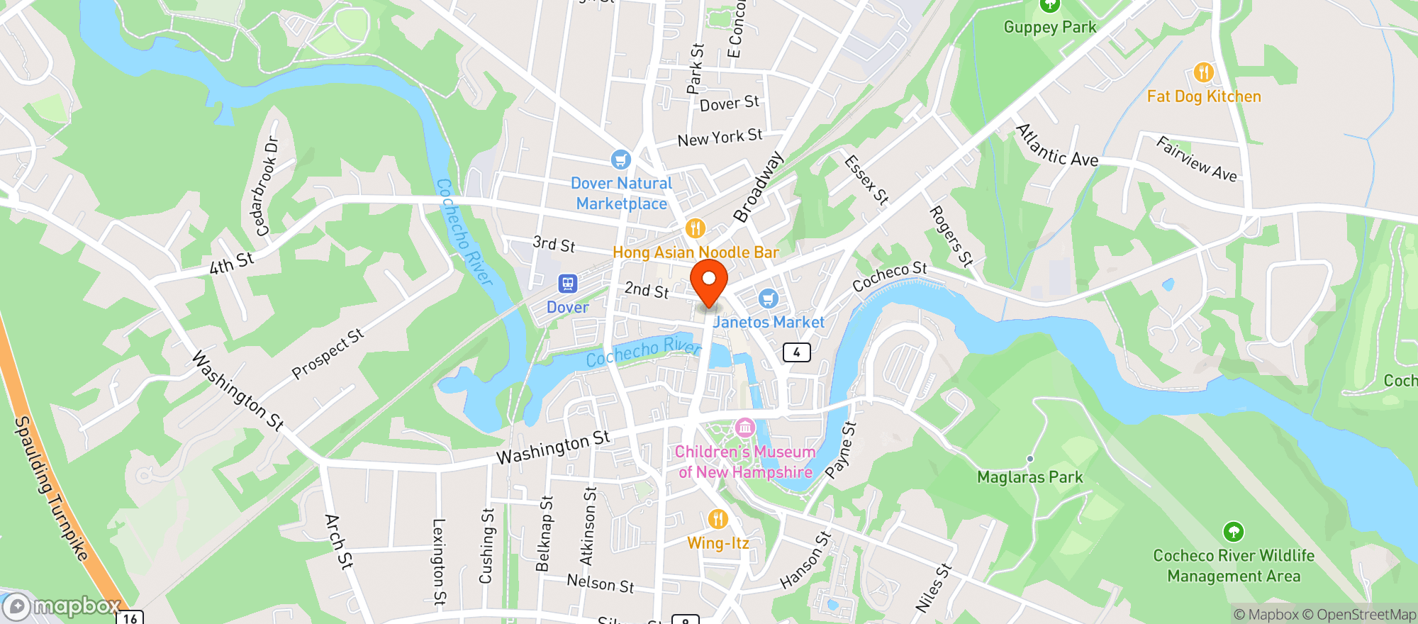 Map showing Cincos Cantina