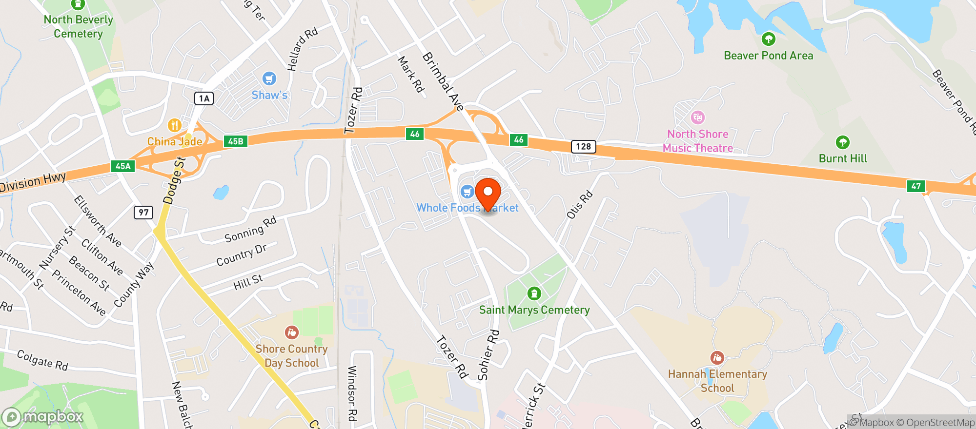 Map showing Lighthouse Wine & Spirits Beverly