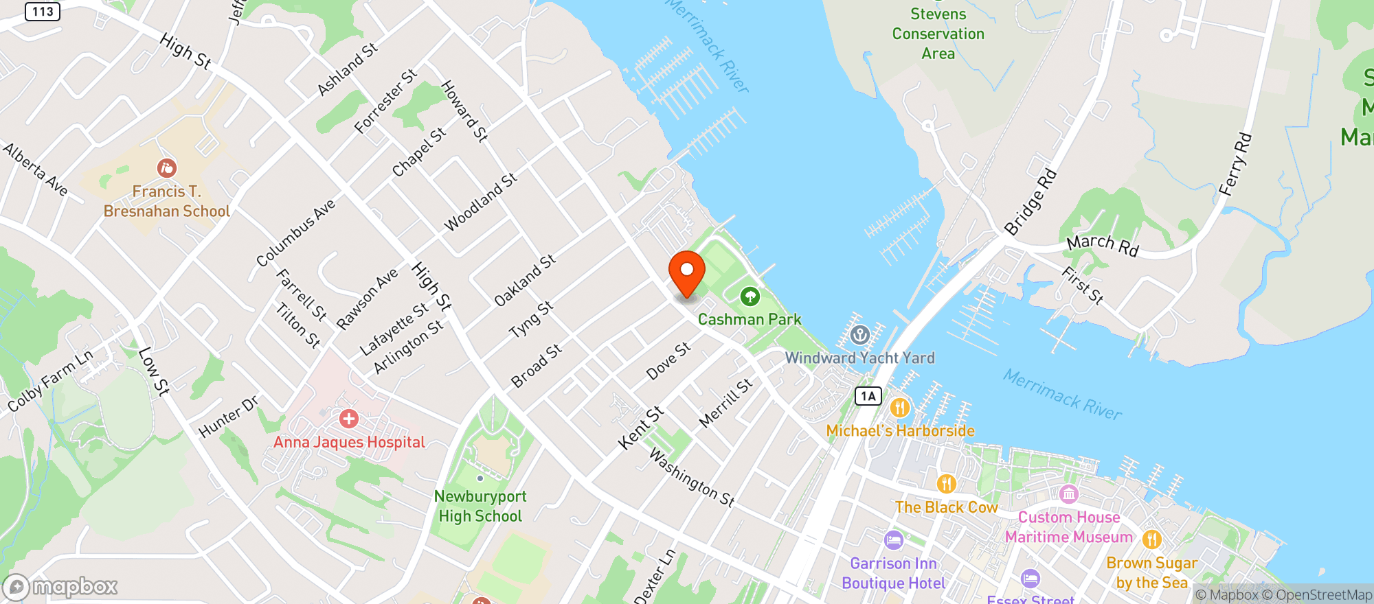 Map showing The Cormorant