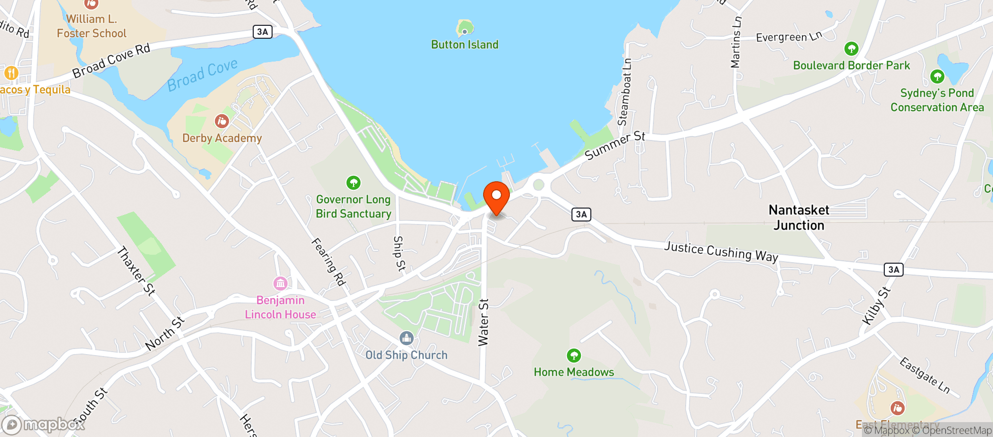 Map showing The Fruit Center Inc - 79 Water St