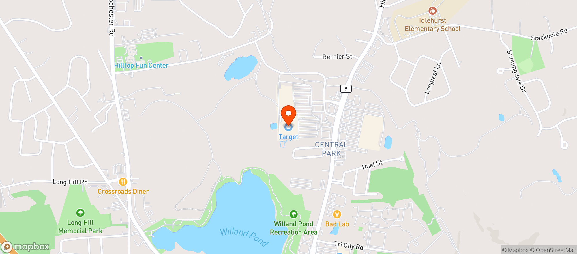 Map showing Target - Somersworth