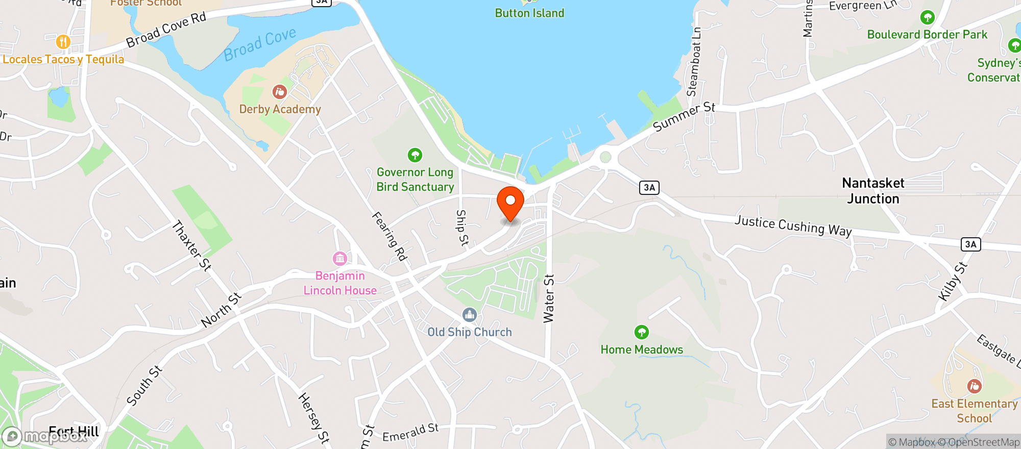 Map showing Tosca Restaurant