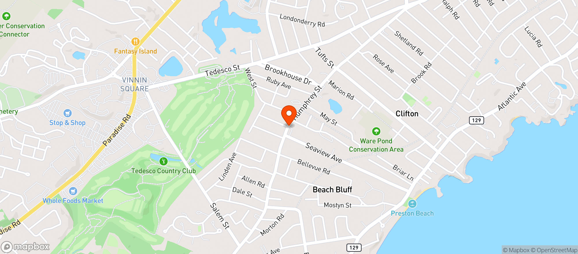 Map showing Beach Bluff Liquors