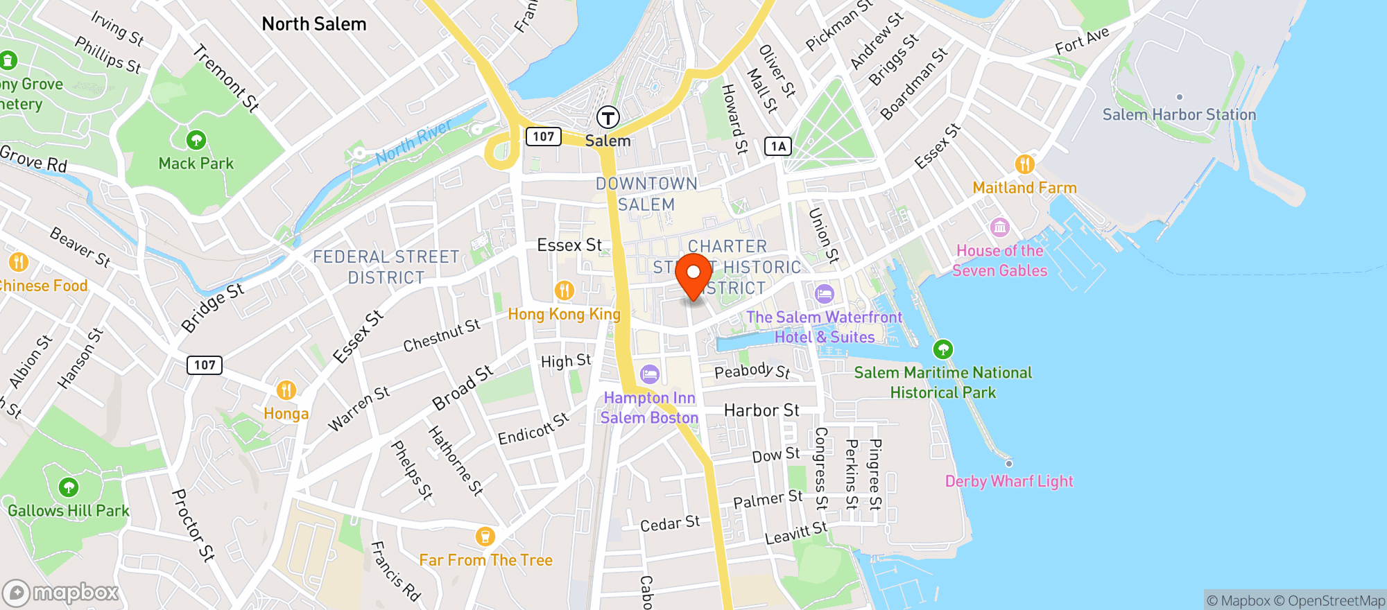Map showing Cheese Shop Of Salem