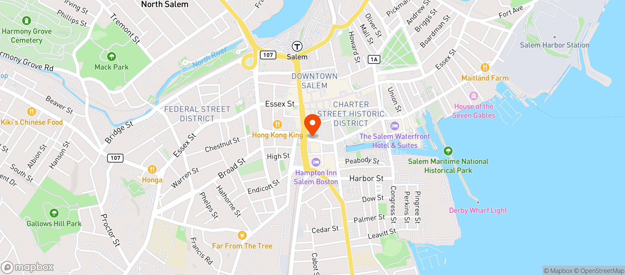 Map showing The Derby Restaurant & Bar