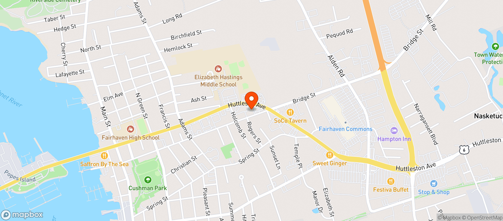 Map showing Stevies