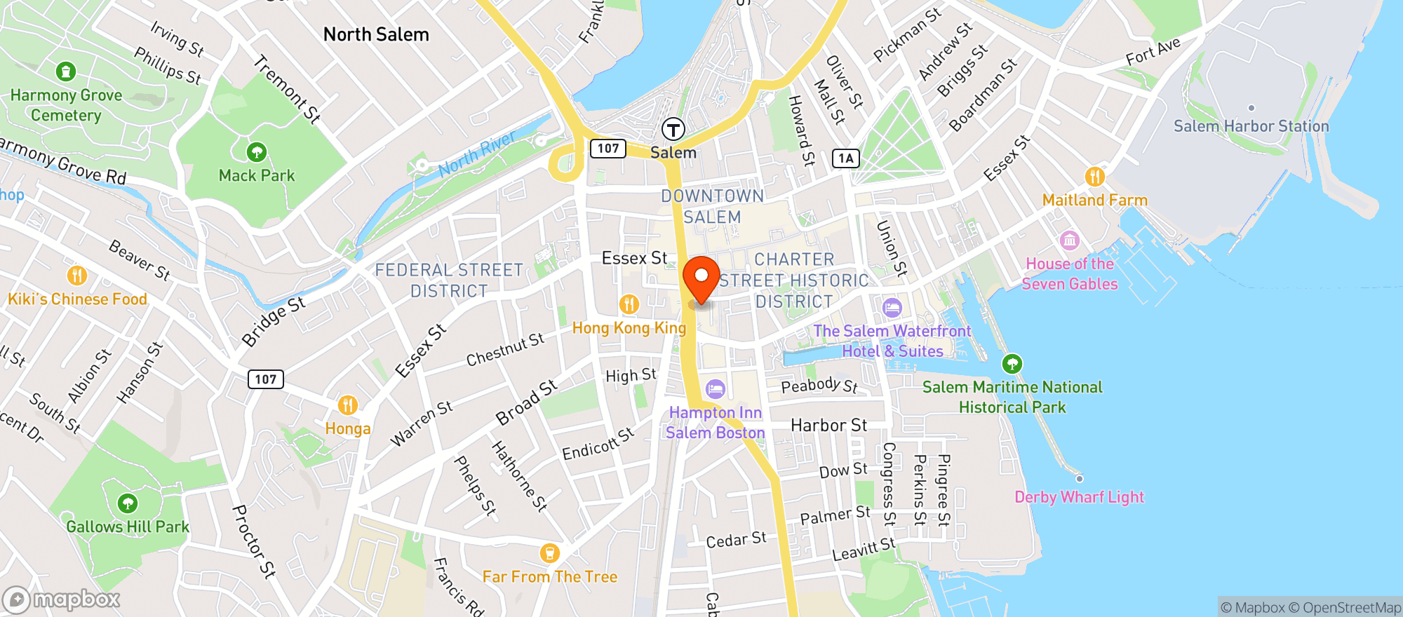Map showing Adriatic Restaurant & Bar