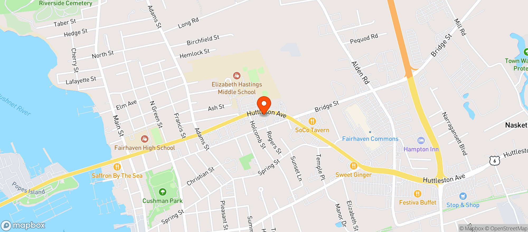 Map showing Travelers Alehouse