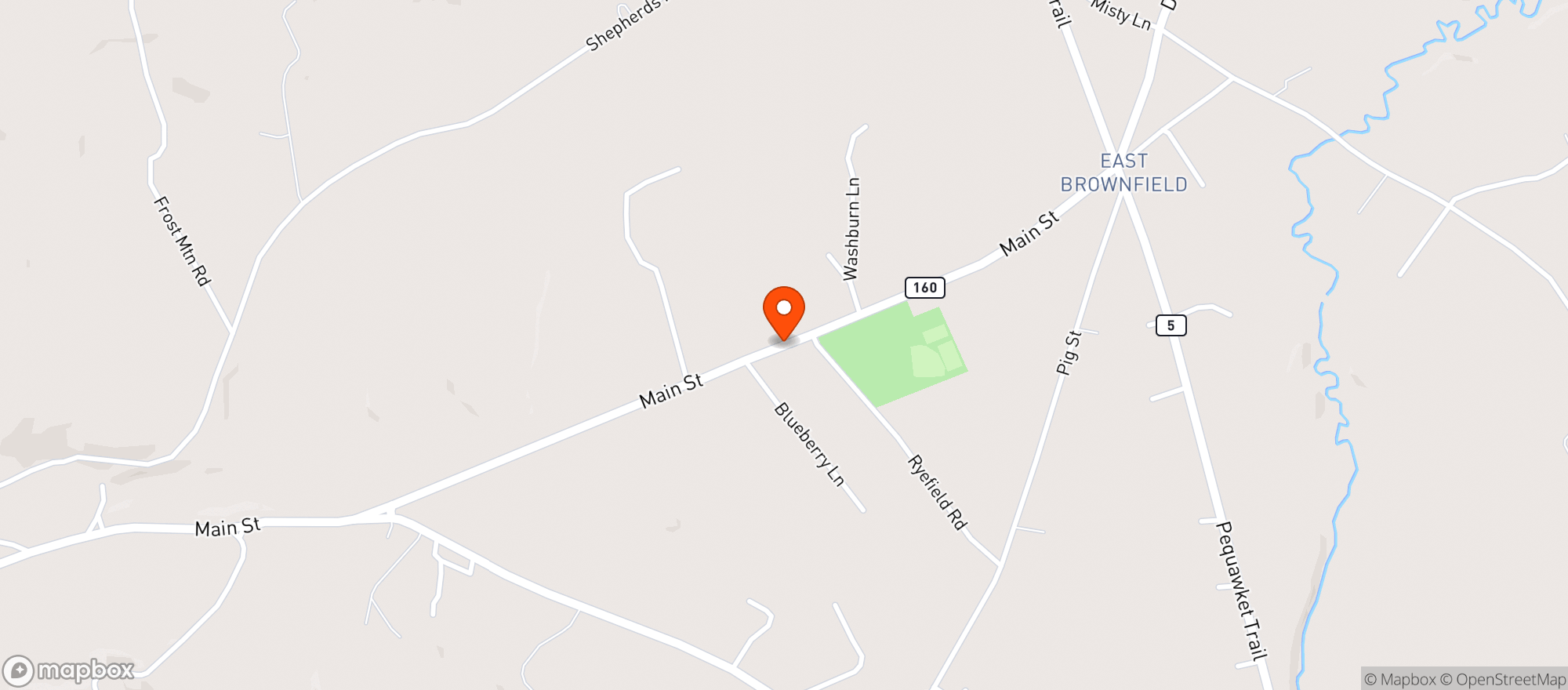 Map showing The Back Burner
