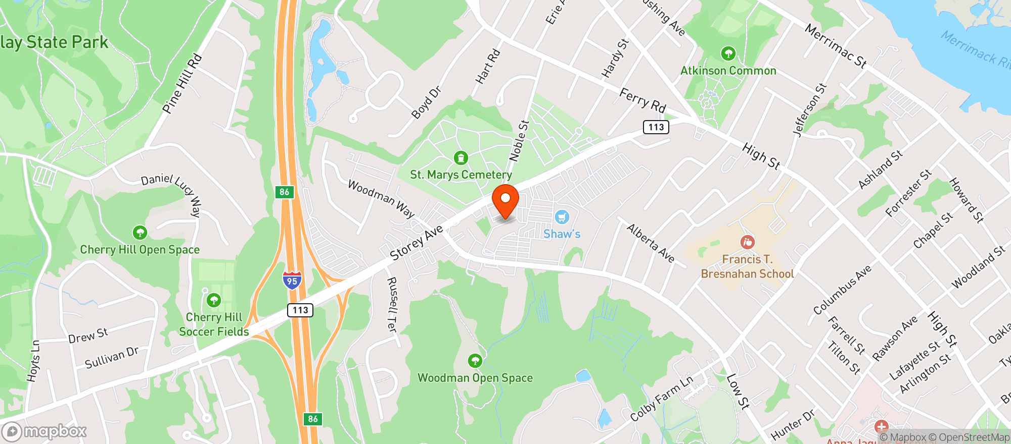 Map showing Heallys Wine & Spirits