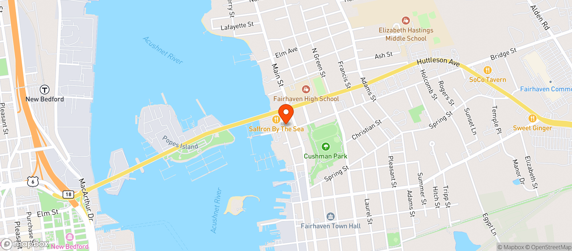 Map showing Moriartys Liquors