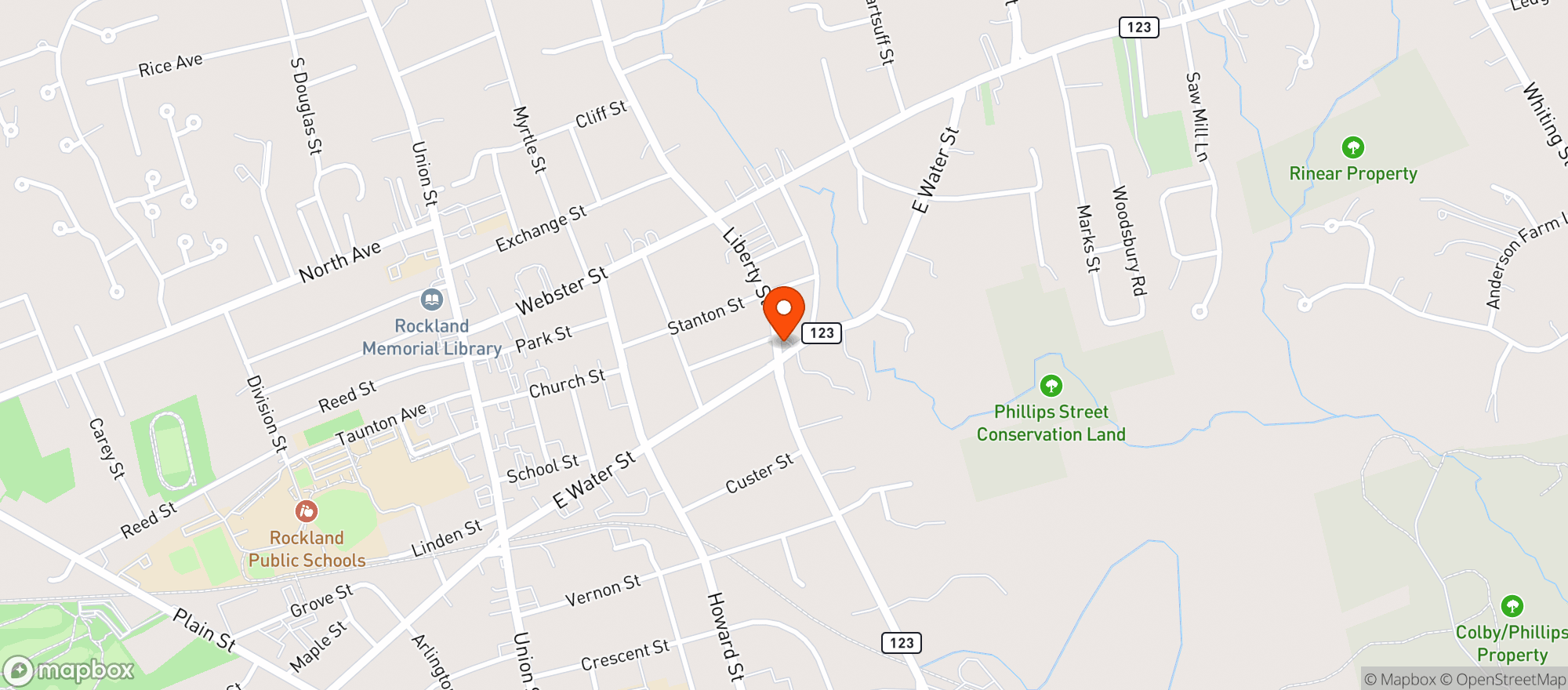 Map showing Tonias Deli & Quick Mar #0