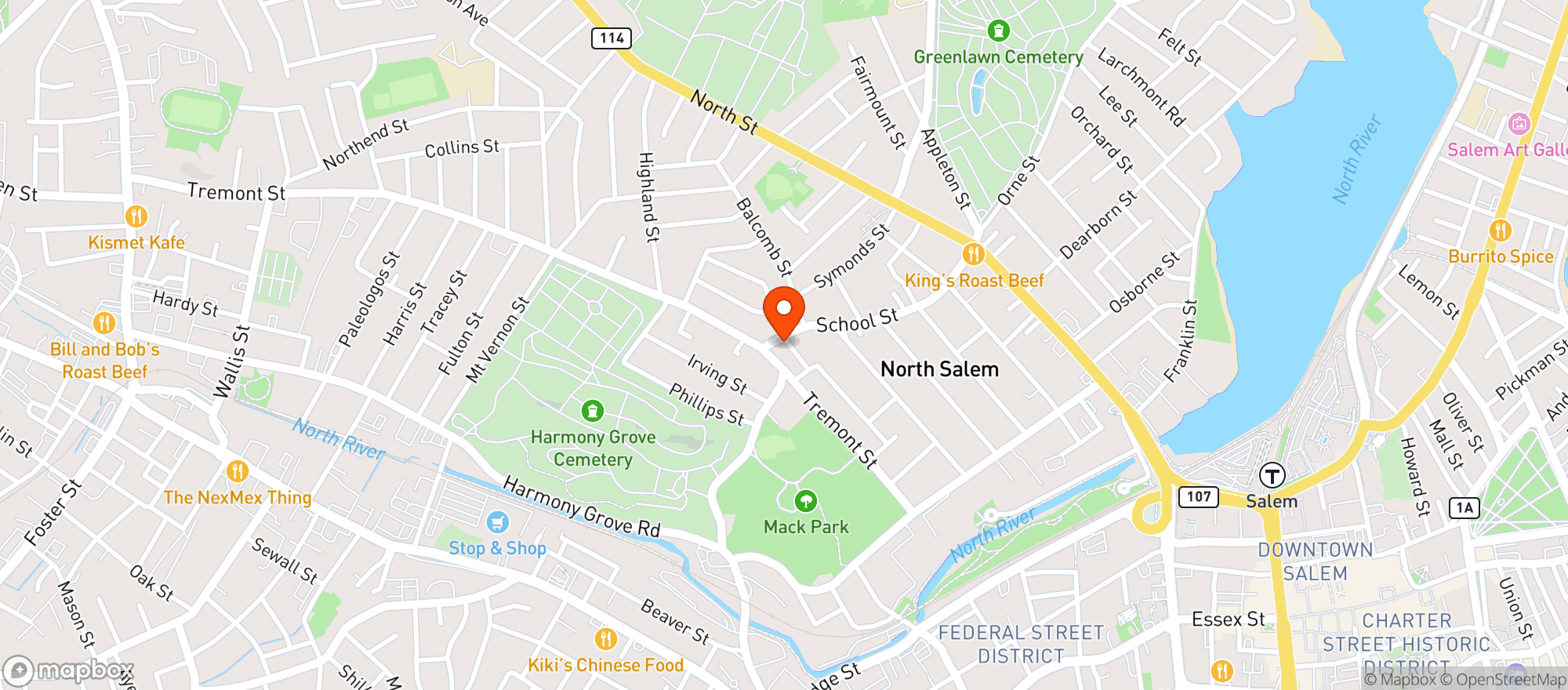 Map showing Your Neighborhood Market Salem