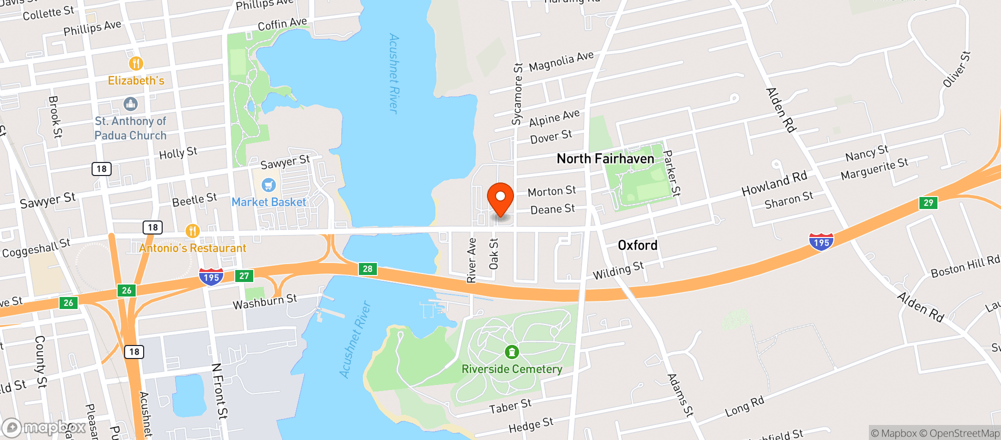 Map showing Connolly's Liquor Mart