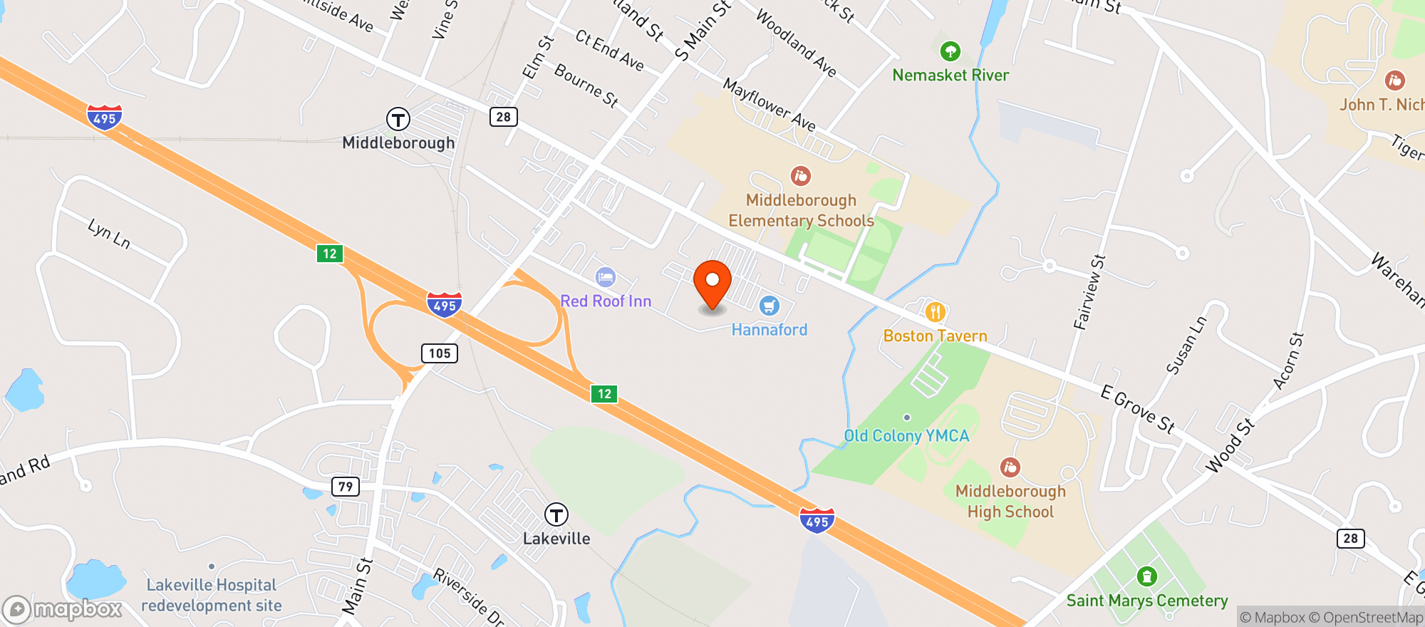 Map showing Jamie's Plaza