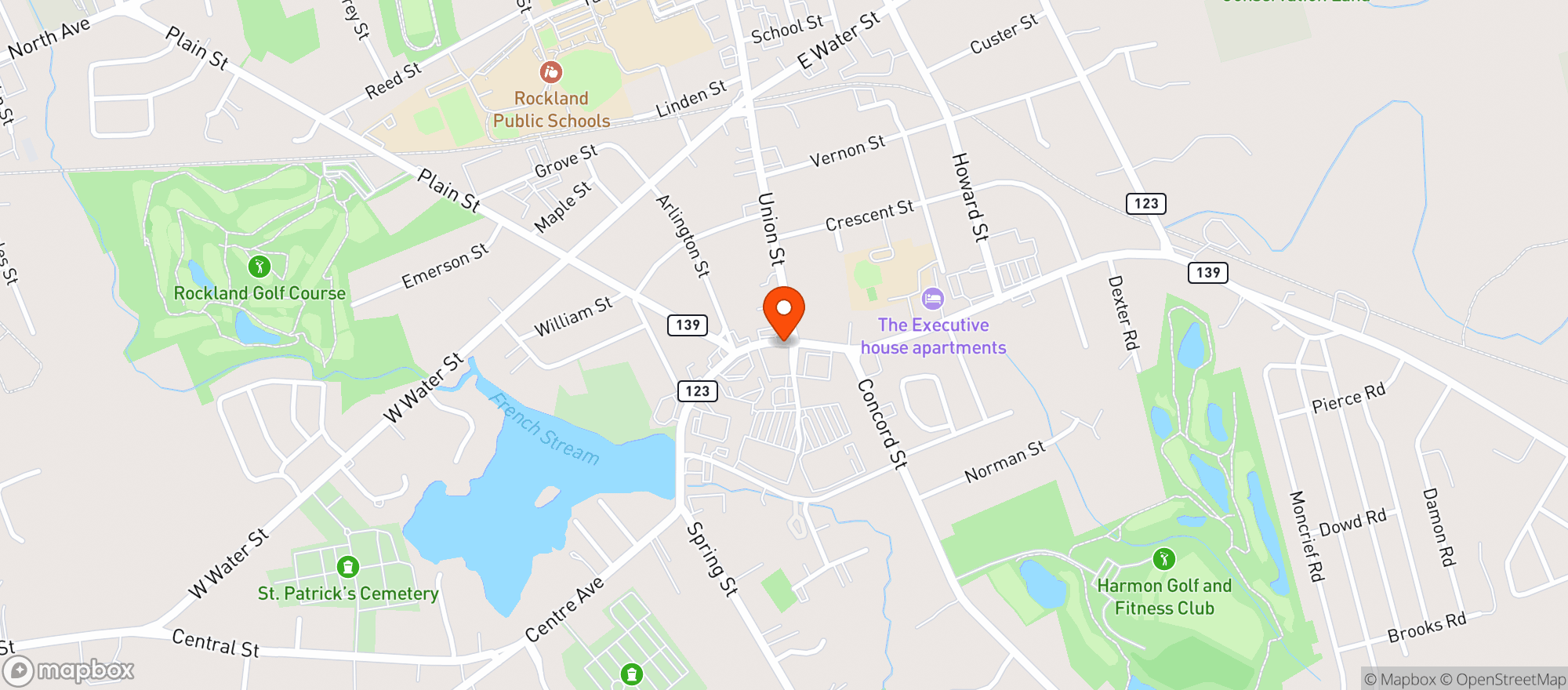 Map showing Lukes Liquors