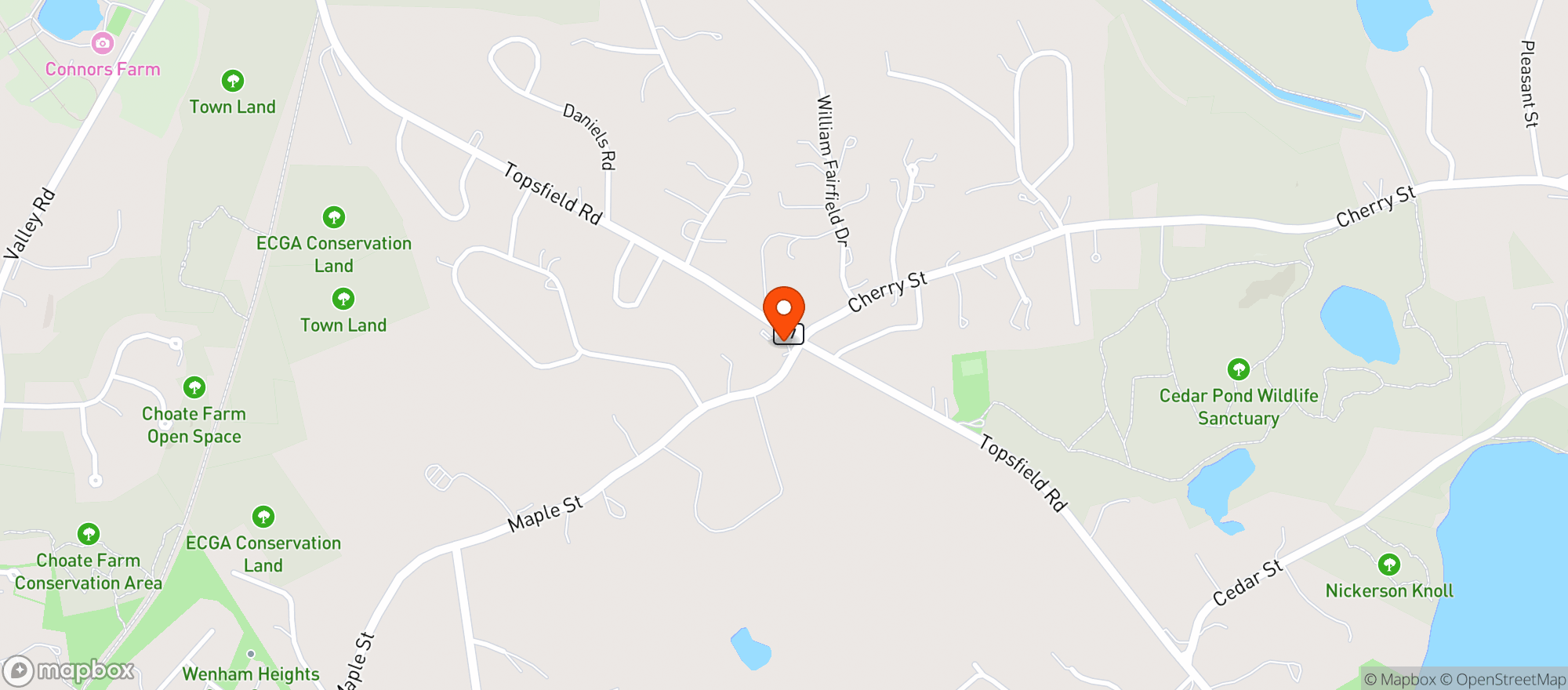 Map showing Richdale Wenham