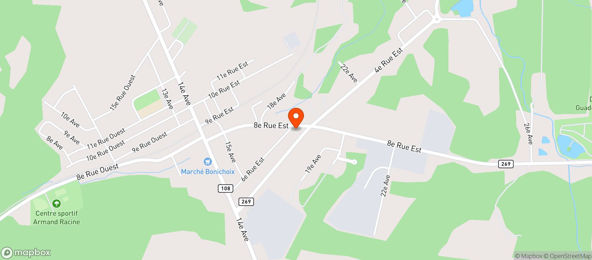Map showing Marche Lavallee