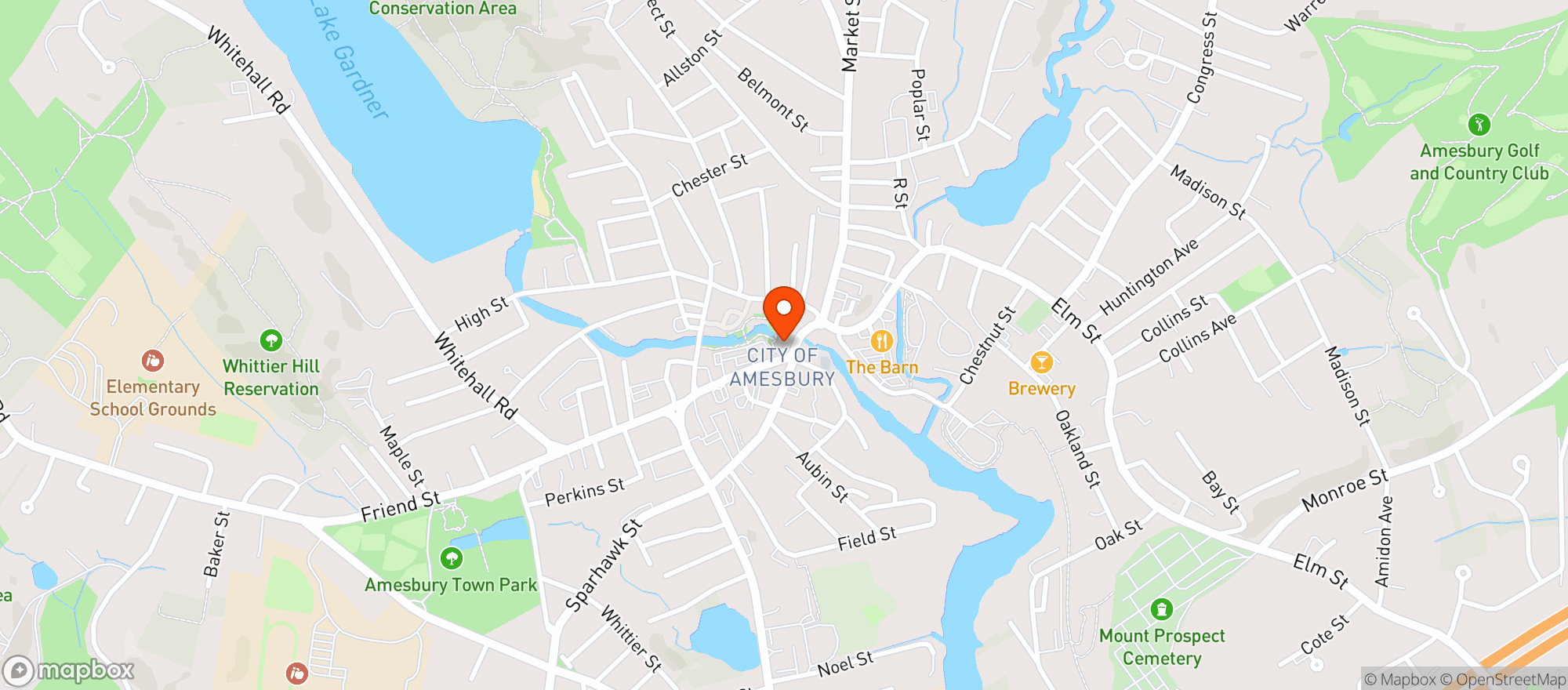 Map showing Bubble Bar Boston On Main
