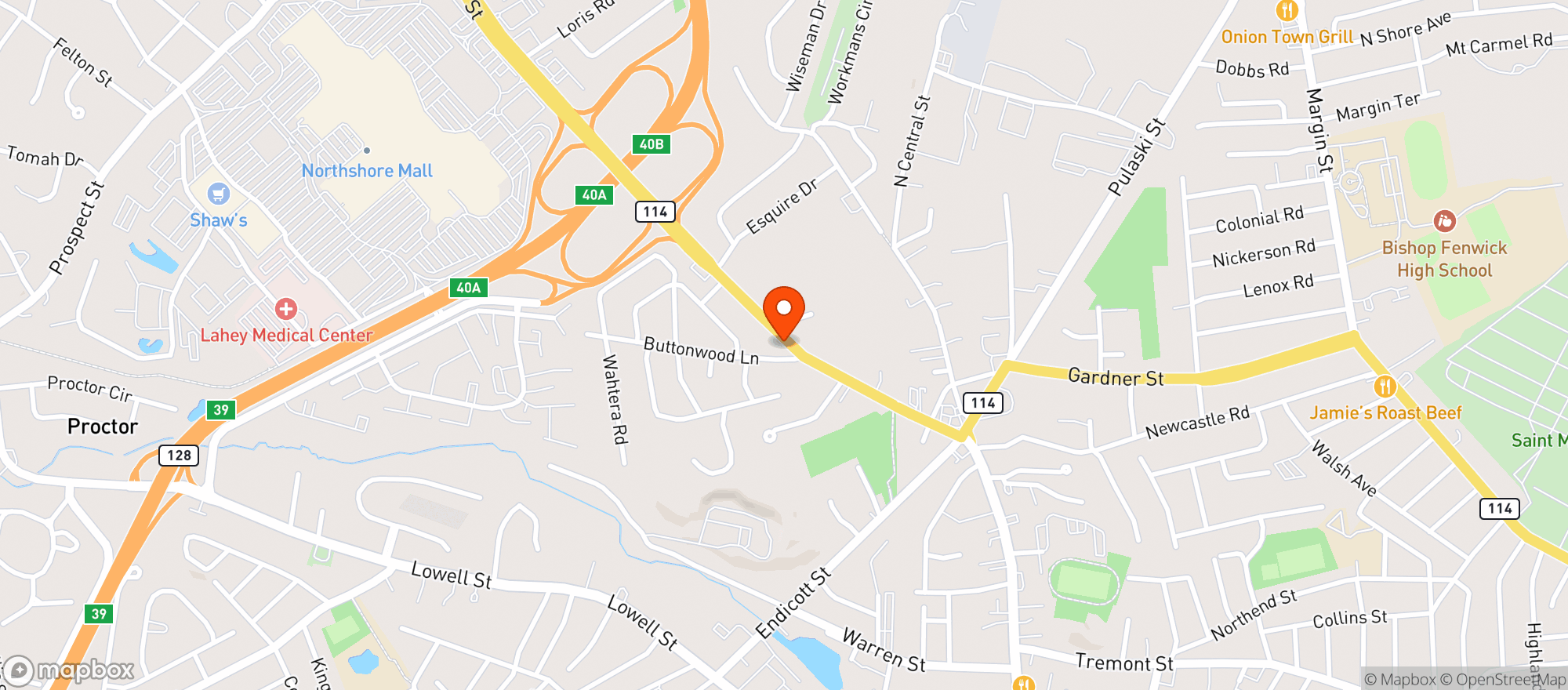 Map showing Gnc