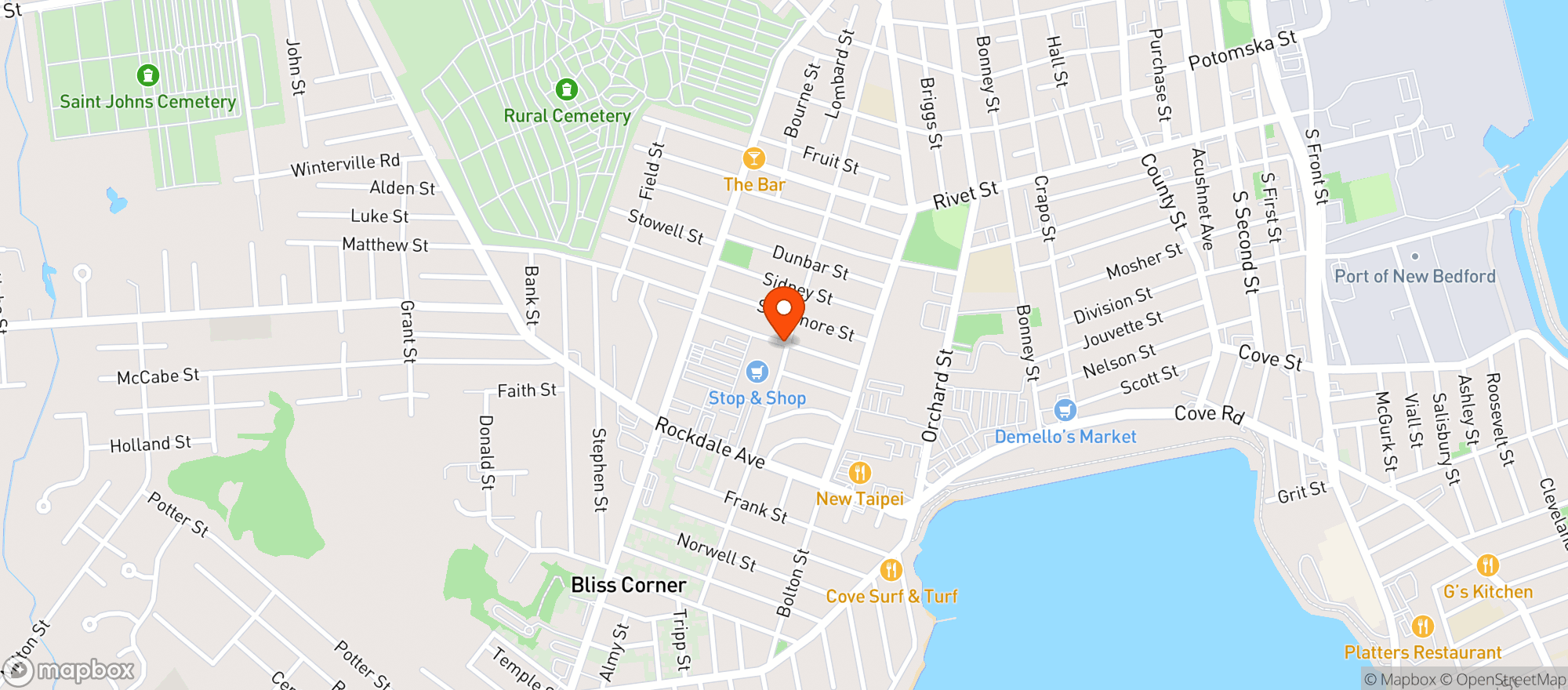 Map showing STOP & SHOP