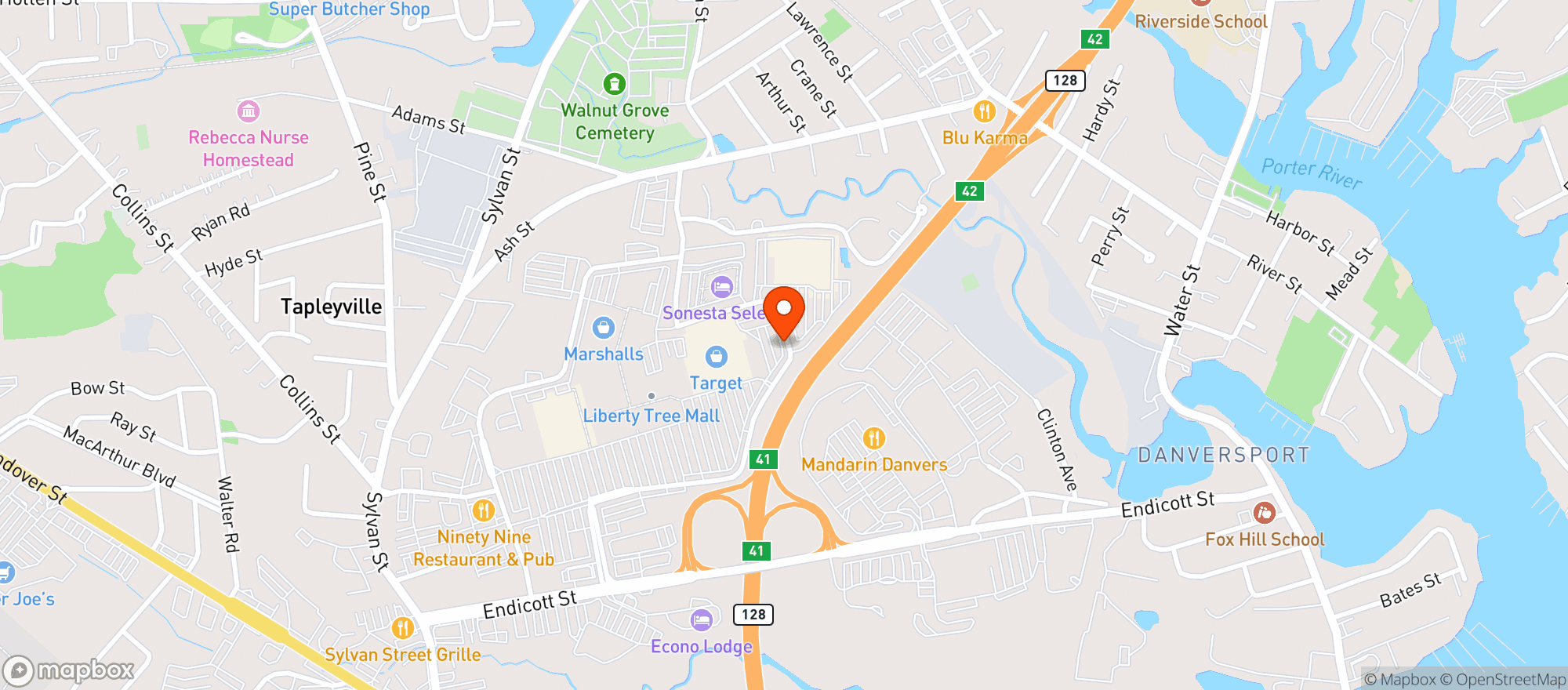 Map showing Target