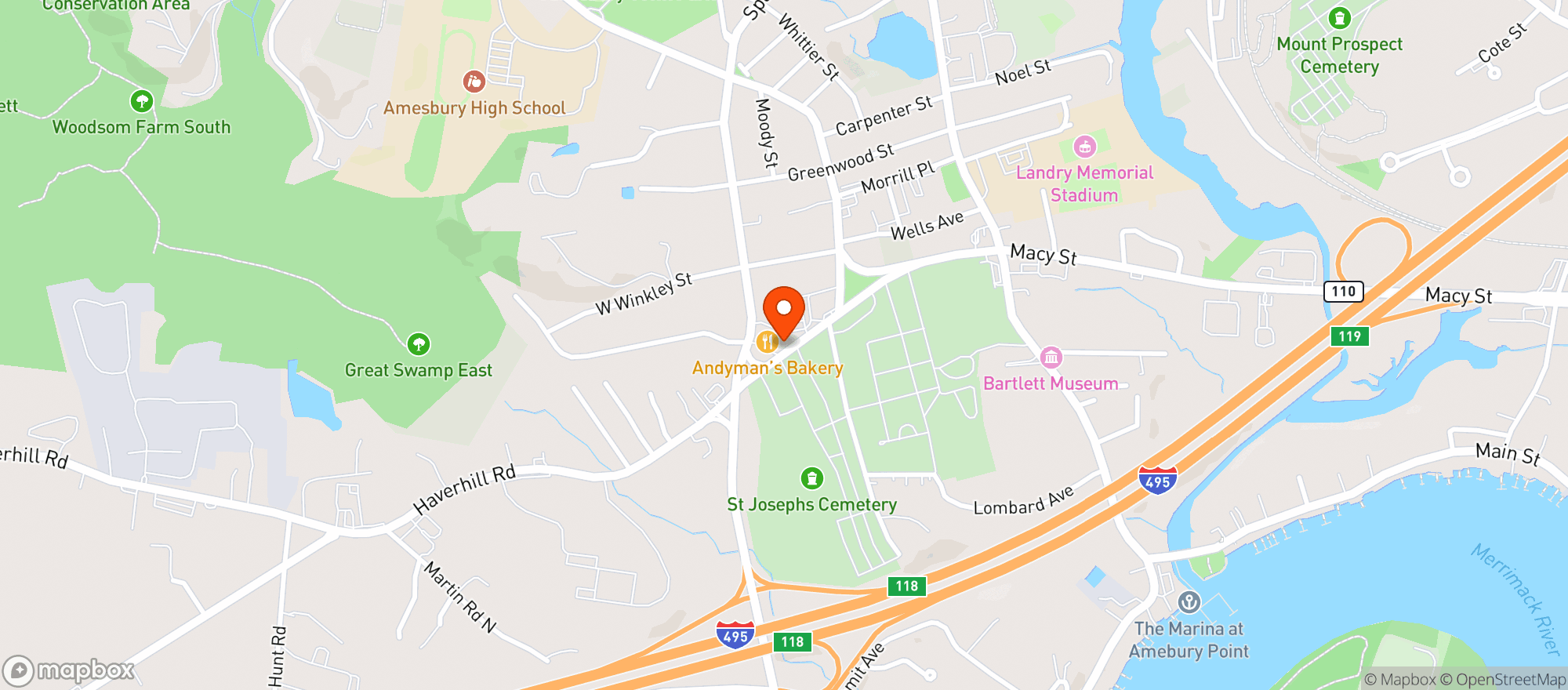 Map showing Blue Rhino