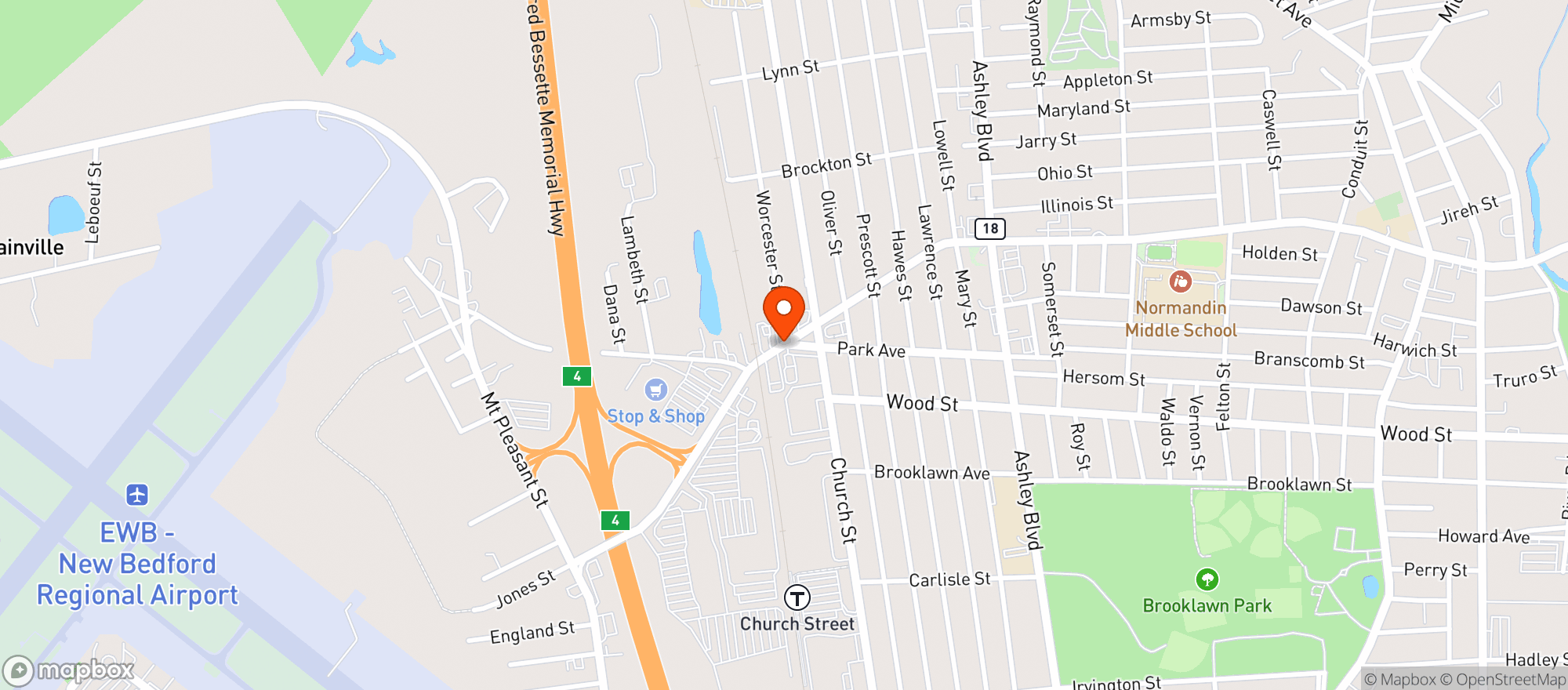 Map showing Northeast Alternatives - New Bedford