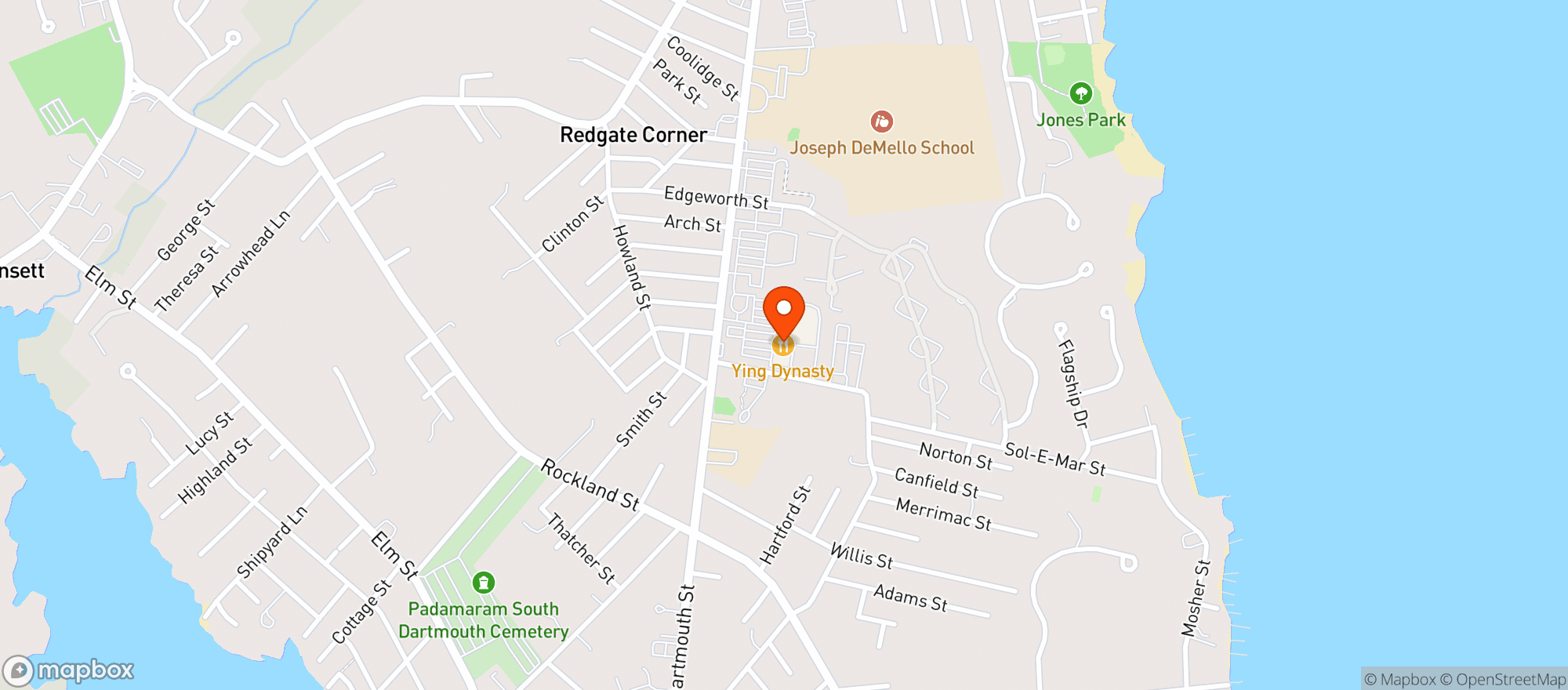 Map showing Acme Liquors