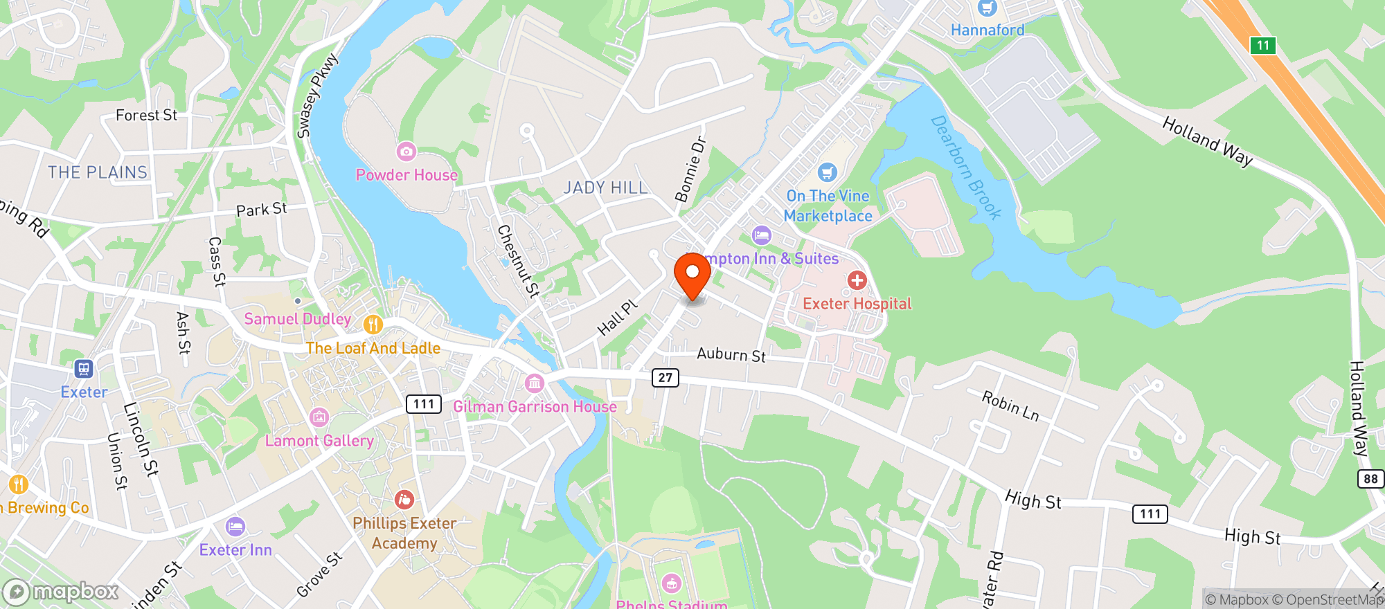 Map showing Green Umbrella Marketplace