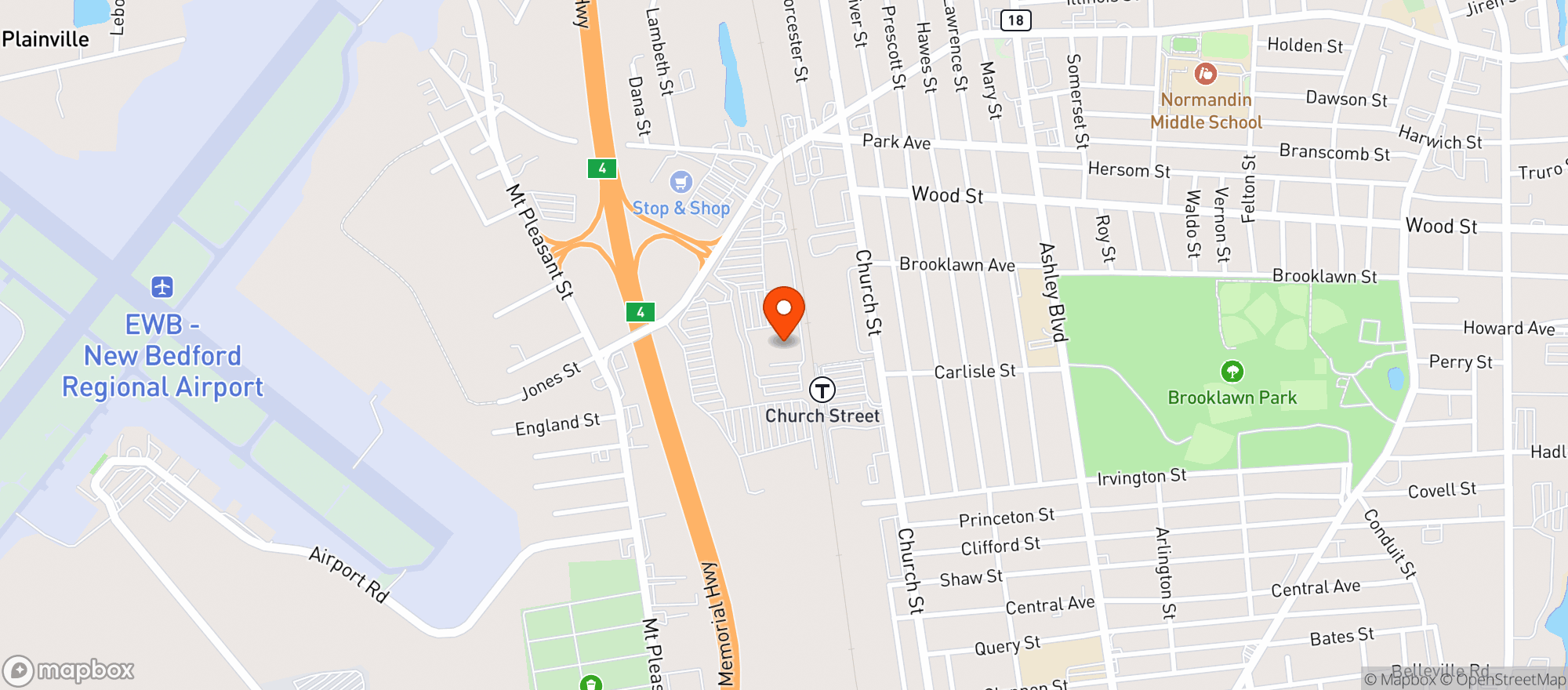 Map showing Jay Liquors
