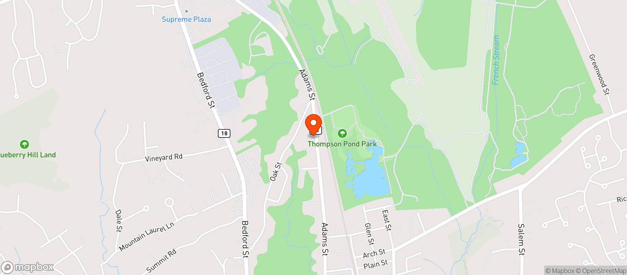 Map showing CANNA BARN - ABINGTON