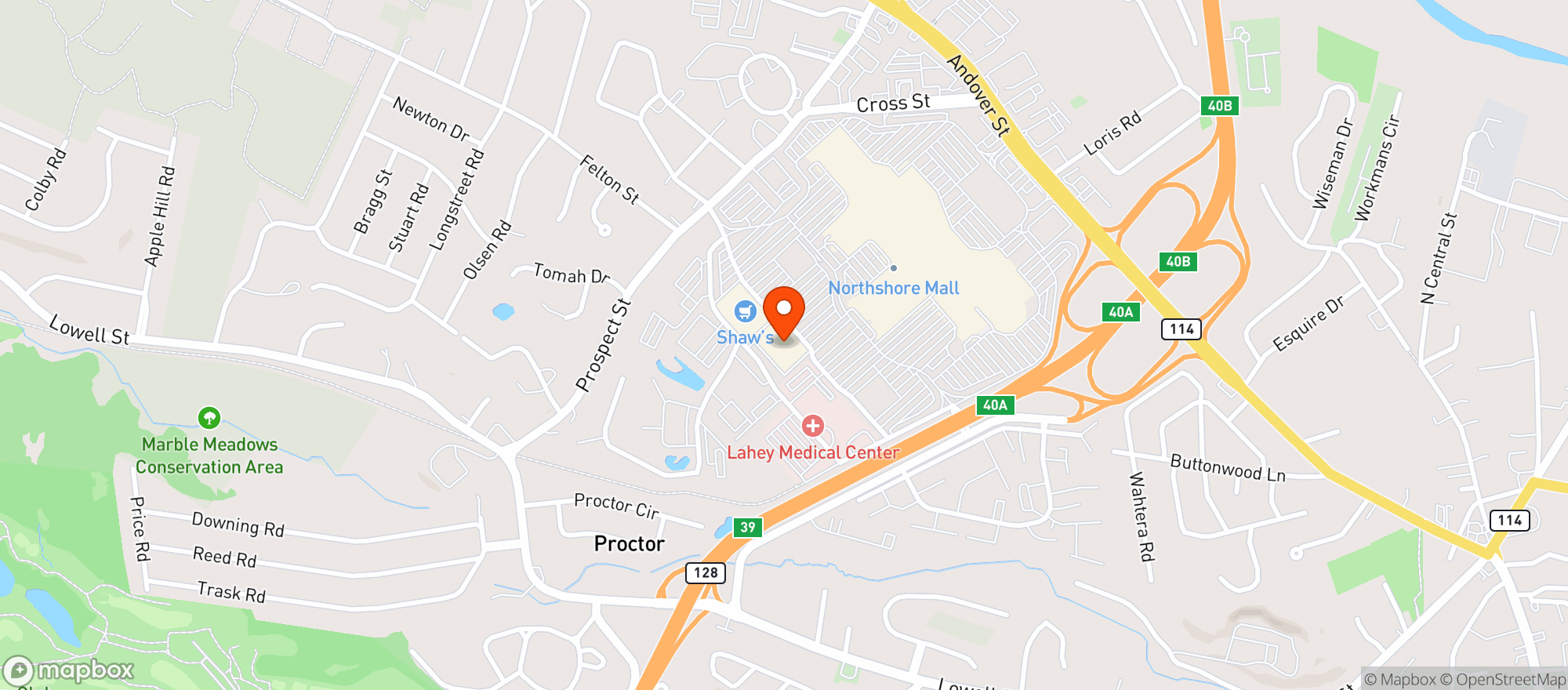 Map showing Tony Cs