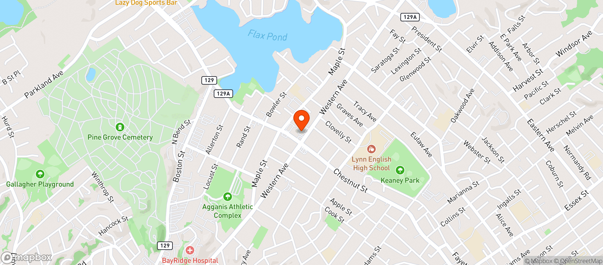 Map showing Essex Apothecary Weed Dispensary