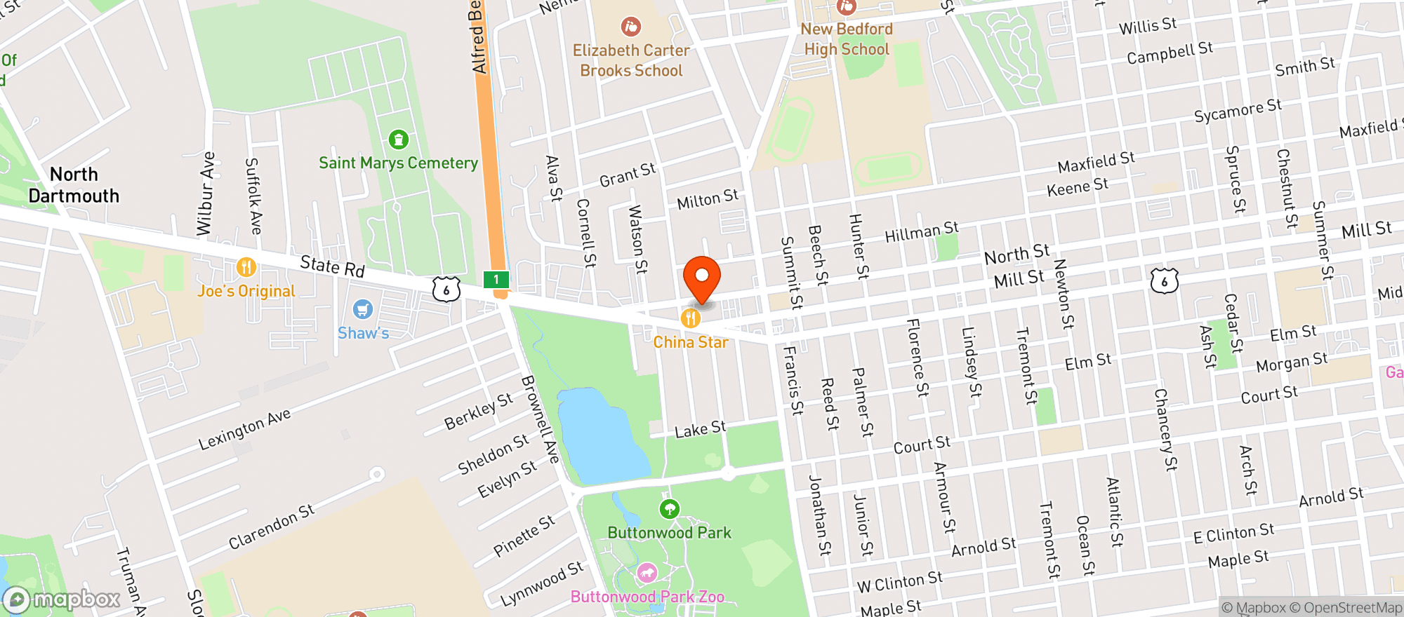 Map showing BARRY'S FINE WINE & SPIRI