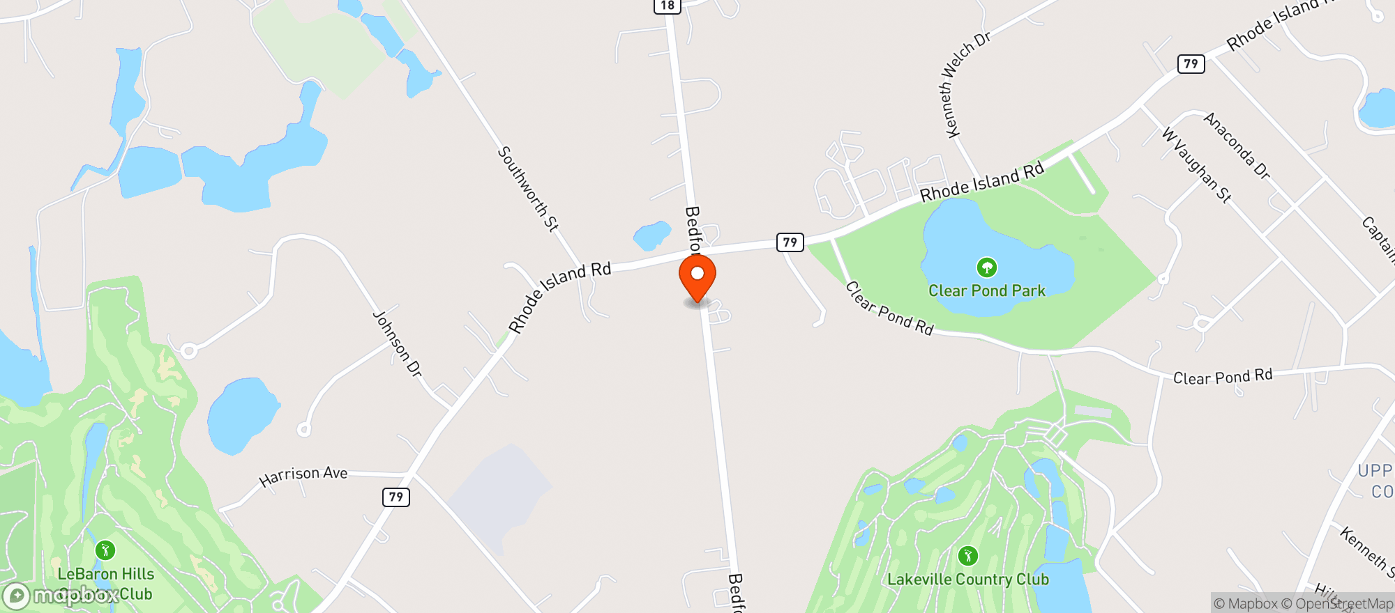 Map showing Towne liquors