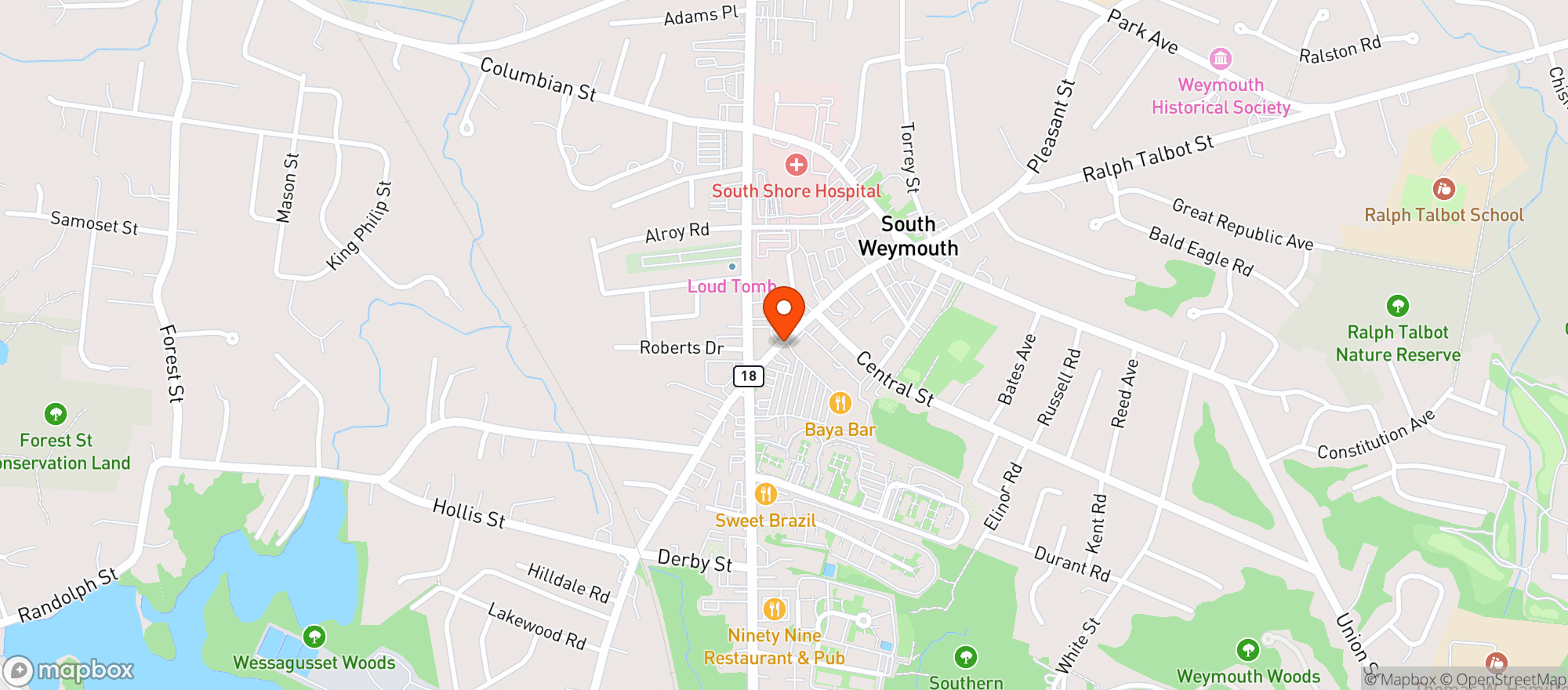 Map showing Whole Foods Market