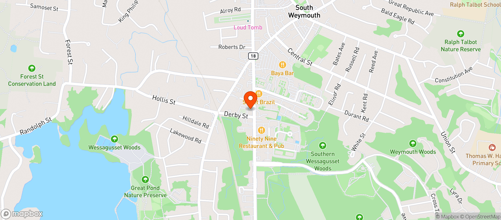 Map showing John's Liquors