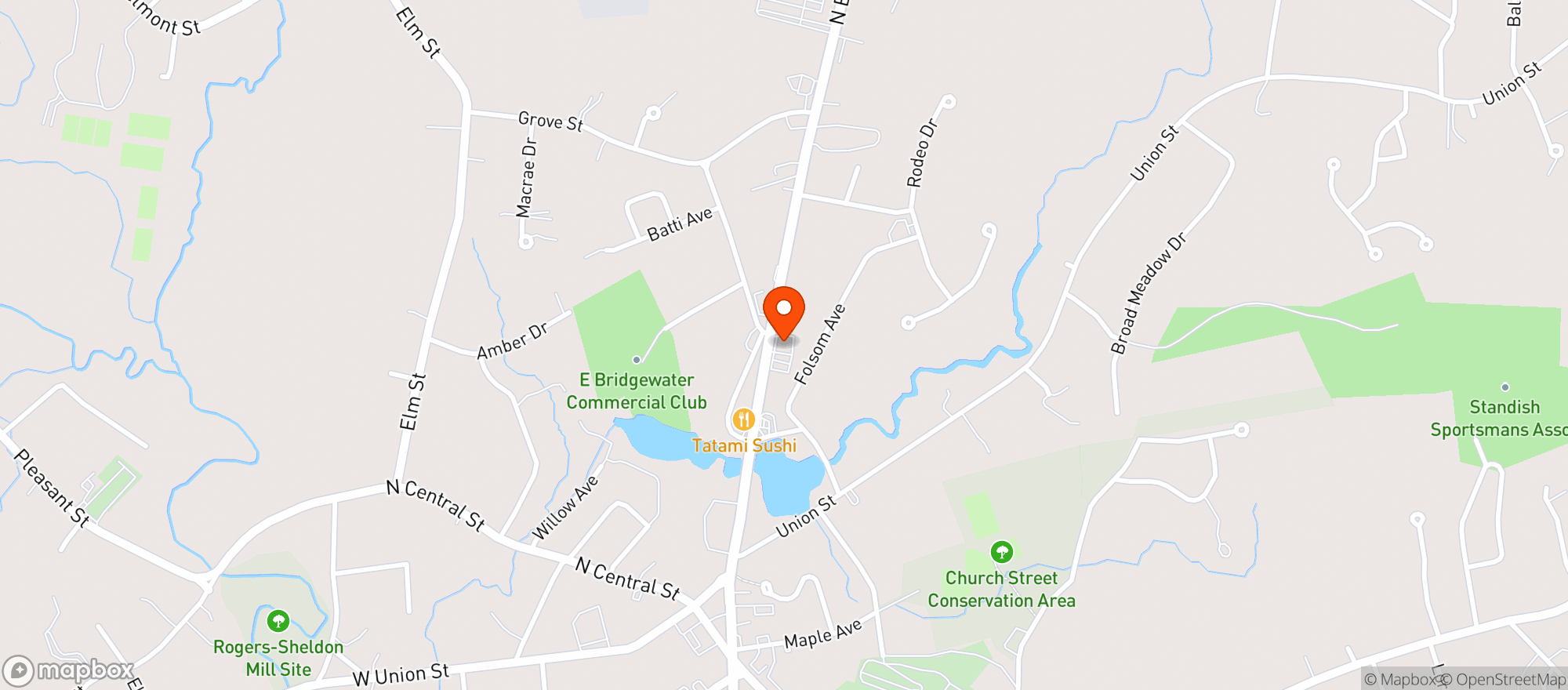 Map showing Towne Tavern & Tap