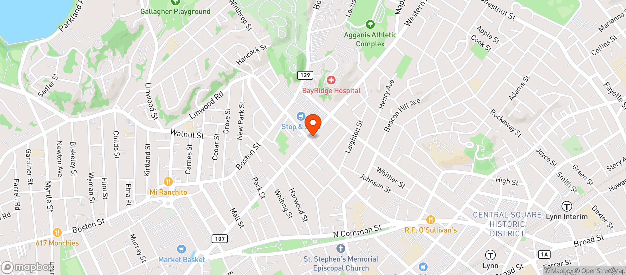 Map showing Hines Liquors