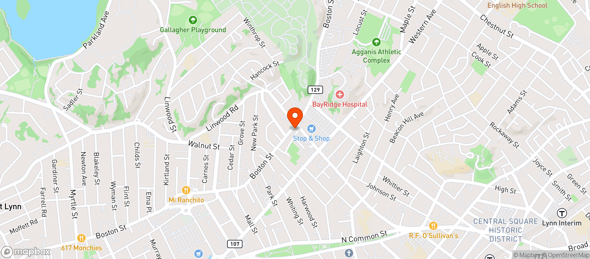 Map showing Tonys Pub