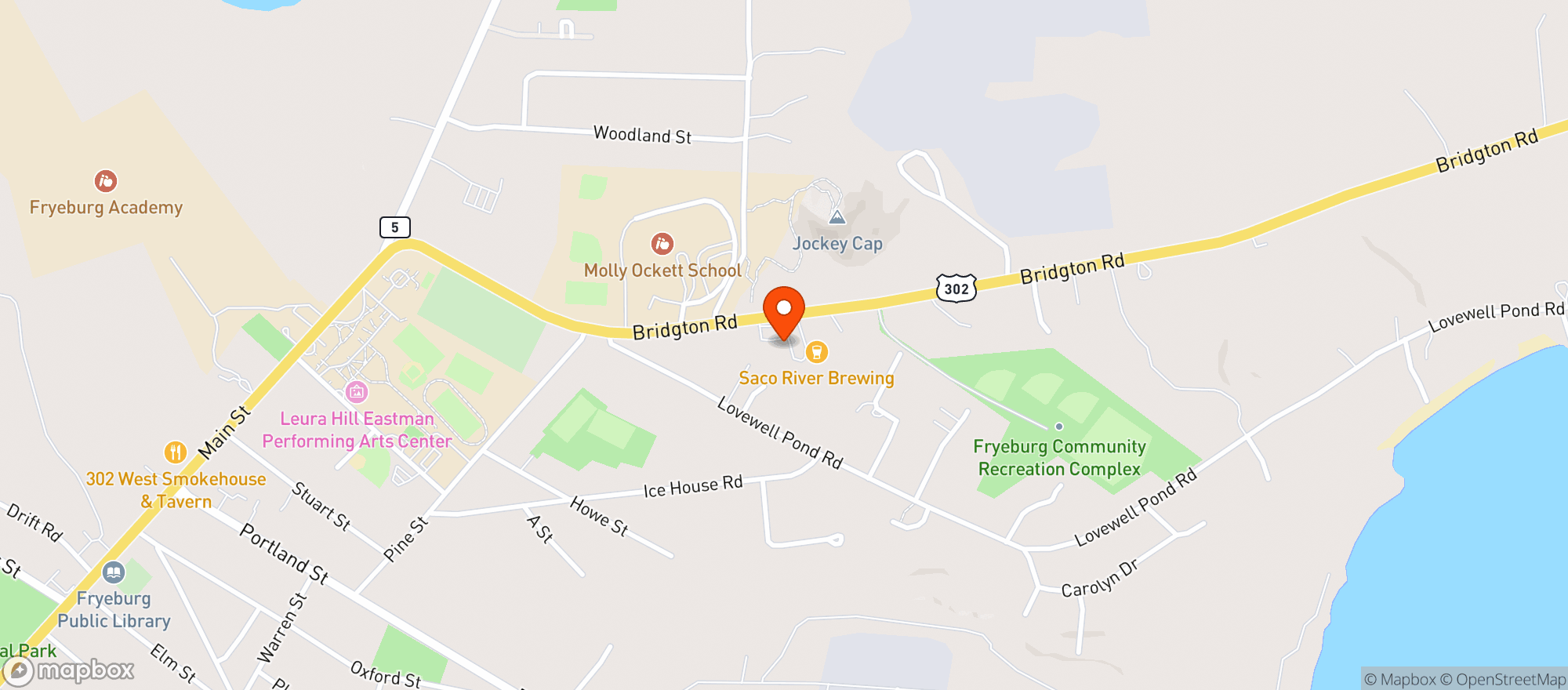 Map showing Walgreens / Fryeburg