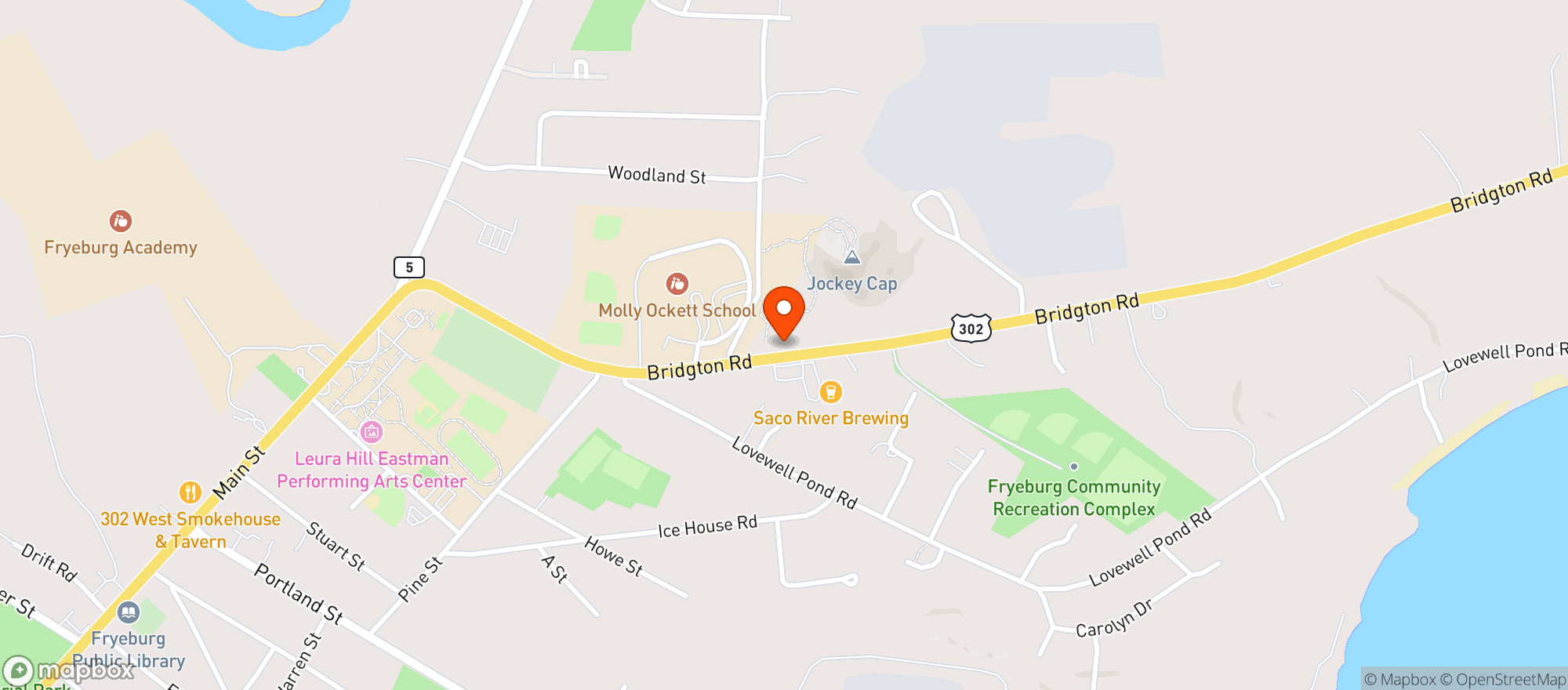 Map showing Quinn S Jockey Cap