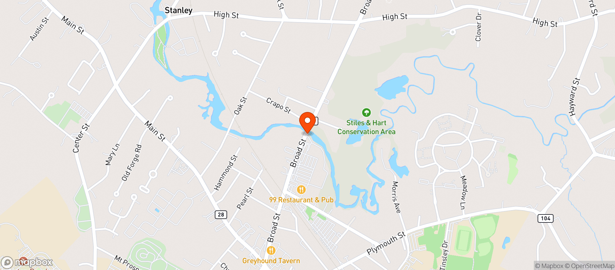 Map showing Roche Bros